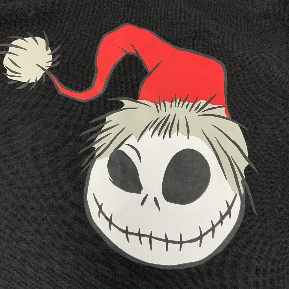 Disney Tim Burton Nightmare Before Christmas‎ Raw Hem Cropped sweatshirt XL - Picture 4 of 9